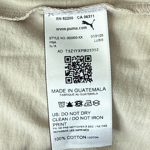 Puma Tan Short Sleeve Tee with Graphic Design Sz M - Picture 6 of 6